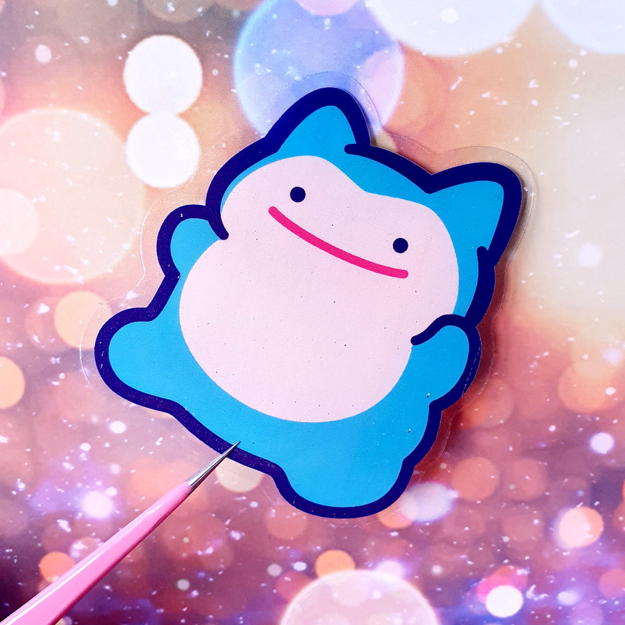 ★NEW★ Ditto Snorlax Clear Sticker (B-Grade)