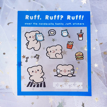 ⭑NEW⭑ Ruff. Ruff? Ruff! Clear Sticker