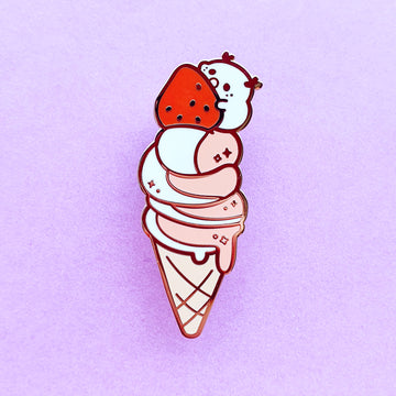 Dough Strawberry Ice Cream Pin